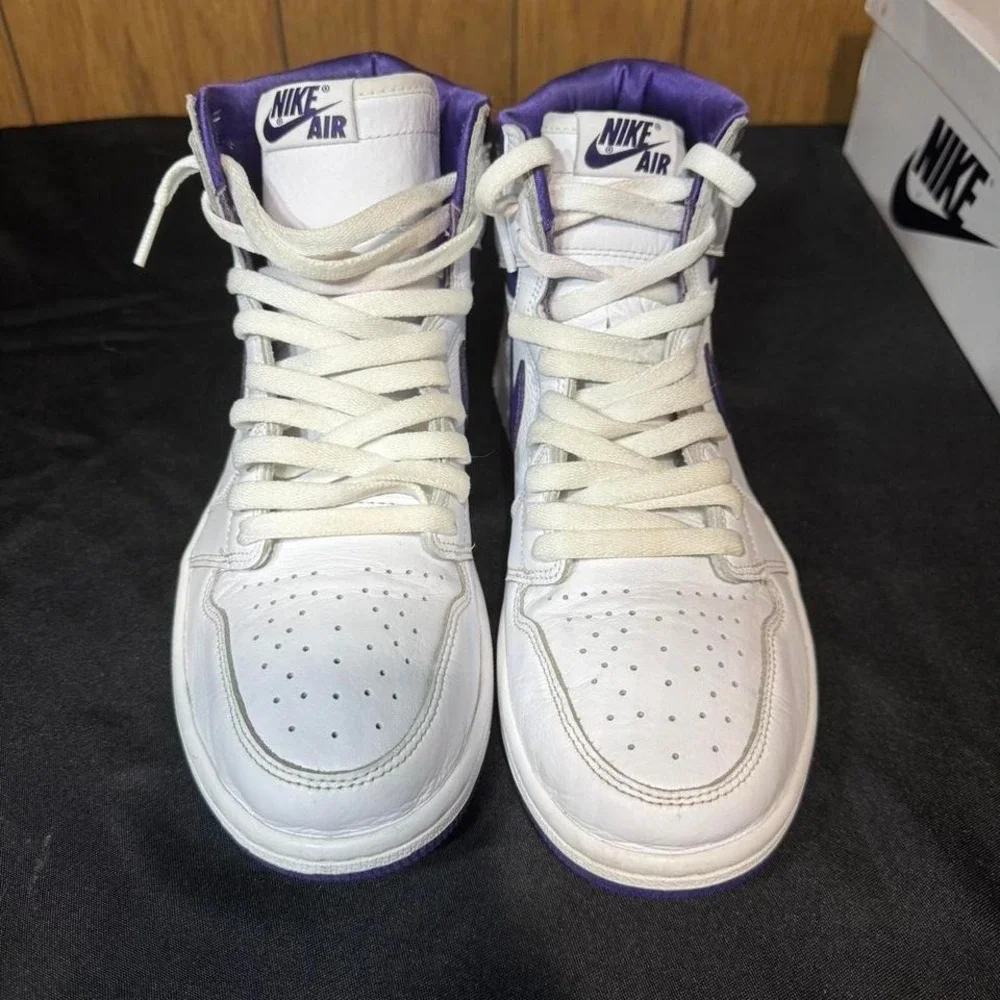 Nike‎ Air Jordan 1 Retro High Purple Thunder trainers Size 9.5 Womens